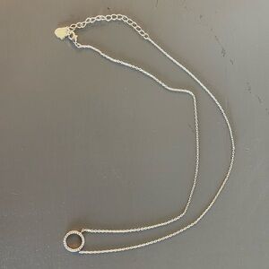 Elegant silver Circle Pendant Necklace